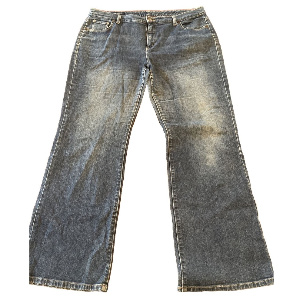 Lands End Women's 16 Straight Leg Denim Jeans Outings School Work Casual 36x29